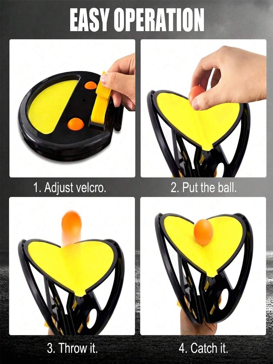 1/2 piezas Dispositivo de entrenamiento de reacción de atrapar/lanzar/agarrar con la mano, equipo de entrenamiento interactivo de ping pong para padres e hijos en interiores