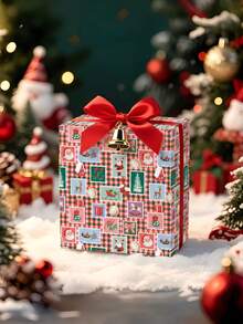 1 Roll Of Christmas Gift Wrapping Paper With Christmas Theme Designs,Perfect For Christmas Gift Wrapping,Decorating For Christmas Parties,Home Festive Decoration,DIY Craft,Festive Favour Wrapping 1 Roll Size: 43 Cm X 300 Cm. - A - View 5