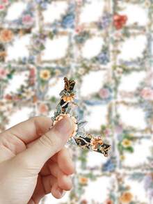 50pcs Flower Picture Frame Stickers For Adults Teens Sticker Enthusiasts Scrapbooking Journaling Laptops Skateboards Water Cups & More, Add A Fun Touch To Your Devices! - Flower Picture Frame - View 7