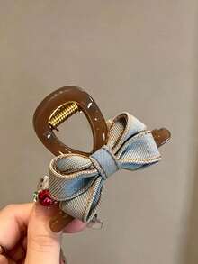 2/1pc Fashion Bow Hair Clip Hair Claw, Multi-Functional High-End Texture, Suitable For Daily And Outdoor Use - Multicolor - View 4