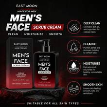 East Moon® Men's Oil Control Scrub – 100mL/3.38 Fl Oz Exfoliating Face Scrub Deep Cleansing, Refreshing Hydration & Shine Control, Travel-Friendly Grooming Graduation & Wedding Season - Oil-control Scrub - View 5