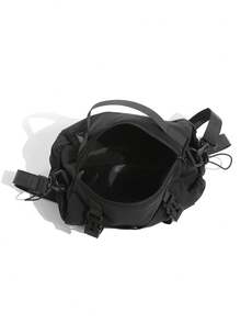Functional Shoulder Bag, Universal Small Bag, Lightweight Outdoor Travel, Waterproof Small Shoulder Bag, Mobile Phone Bag, Bucket Bag - Black - View 5