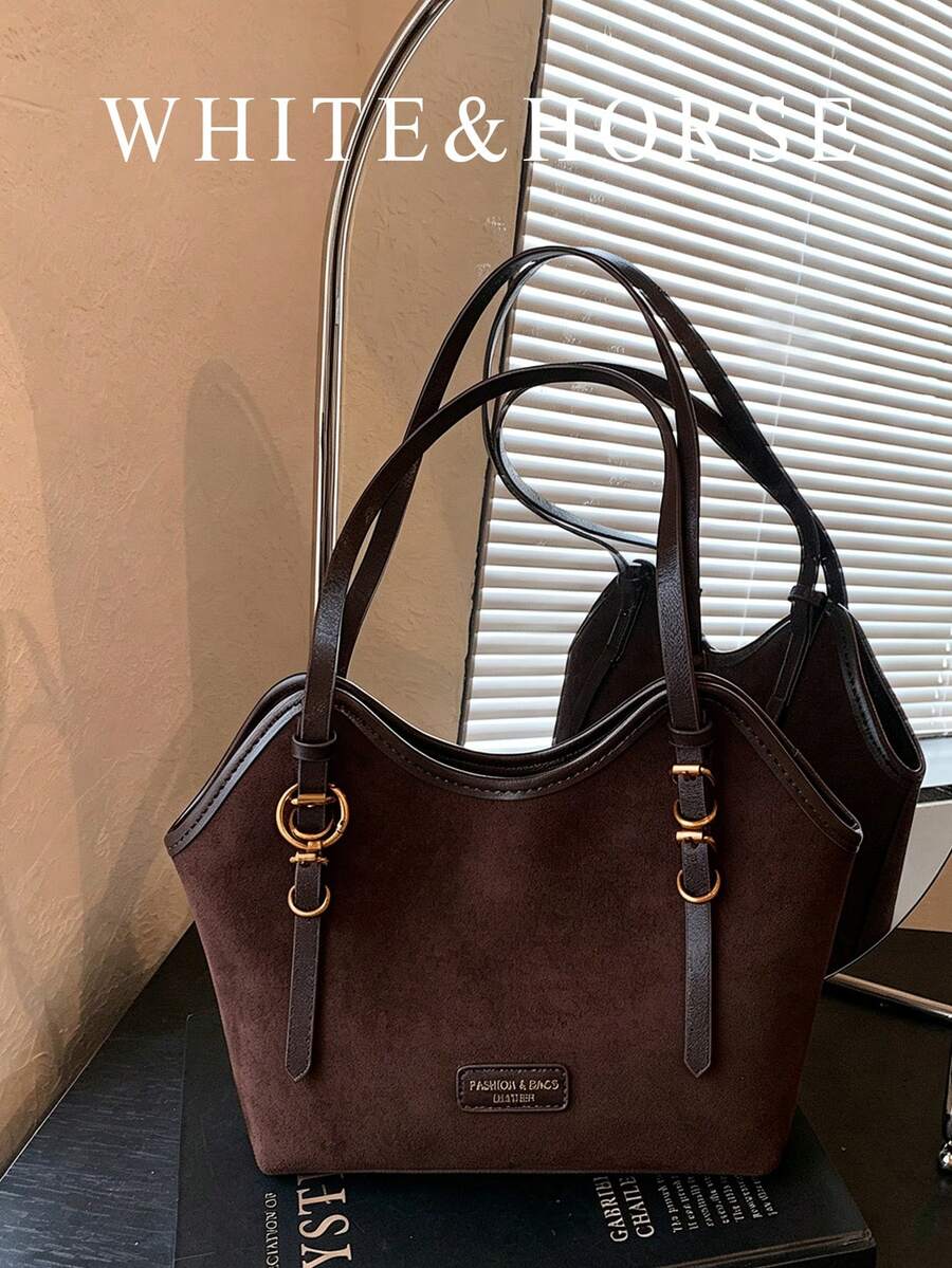 Tas Tote Besar Modis dan Elegan untuk Wanita, Tas Bahu, Tas untuk Bepergian