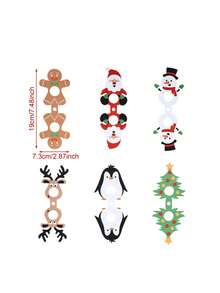 24 Christmas Lollipop Card Clips, Suitable For Christmas Party, Christmas Tree Decoration, Theme Party, Thanksgiving, New Year, Christmas Party Favors, Holiday Party And Holiday Scene Decor - One Size Fits All - View 3