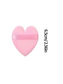 3Pcs Heart Shape Makeup Puff Set, Soft Velvet Face Powder Puff With Strap, Gentle Cosmetic Sponge For Loose Powder Foundation Blush - Pink - View 8