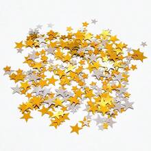 100pcs Star-Shaped Glitter Sequins, Christmas Atmosphere Decor Star Confetti, Party Tabletop Scatter Decoration Glitter - Multicolor - View 8