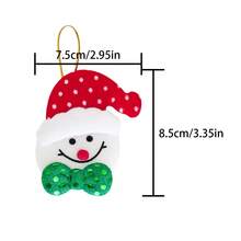 5/10pcs Cute Christmas Tree Hanging Ornaments, Santa Claus Snowman Reindeer Snowflake Decorations, Holiday Atmosphere Decor, With Hanging Rope, Baby Room Decoration - Multicolor - View 6