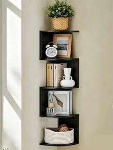 1 buah Rak Penyimpanan Gantung Dinding, Rak Dinding Dekoratif Sudut Setengah Lingkaran 5 Tingkat Kreatif, Organizer Gantung Dinding Gaya Bohemian, Rak Dinding Furnitur Kamar Tidur, Dekorasi Kamar Tidur, Dekorasi Rumah, Dekorasi Kamar Mandi, Dekorasi Dinding, Dekorasi Rumah Musim Gugur, Cocok Untuk Kantor, Pojok Kopi, Kamar Tidur, Ruang Tamu, Dapur, Kamar Mandi - Hitam - View 12