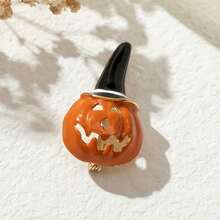 1pc Cute Exquisite Pumpkin Shaped Zinc Alloy Brooch Halloween Theme Accessory Holiday Gift - Pumpkin Brooch - View 5
