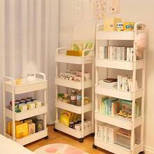 3-Tier White Plastic Rolling Storage Cart With Handle - Multi-Functional Storage Organizer For Kitchen, Bathroom And Bedroom - Durable Mesh Shelves Easy To Access, Mobile Practical Storage Cart | Modern Storage | Ventilated Storage - Multicolor - View 8