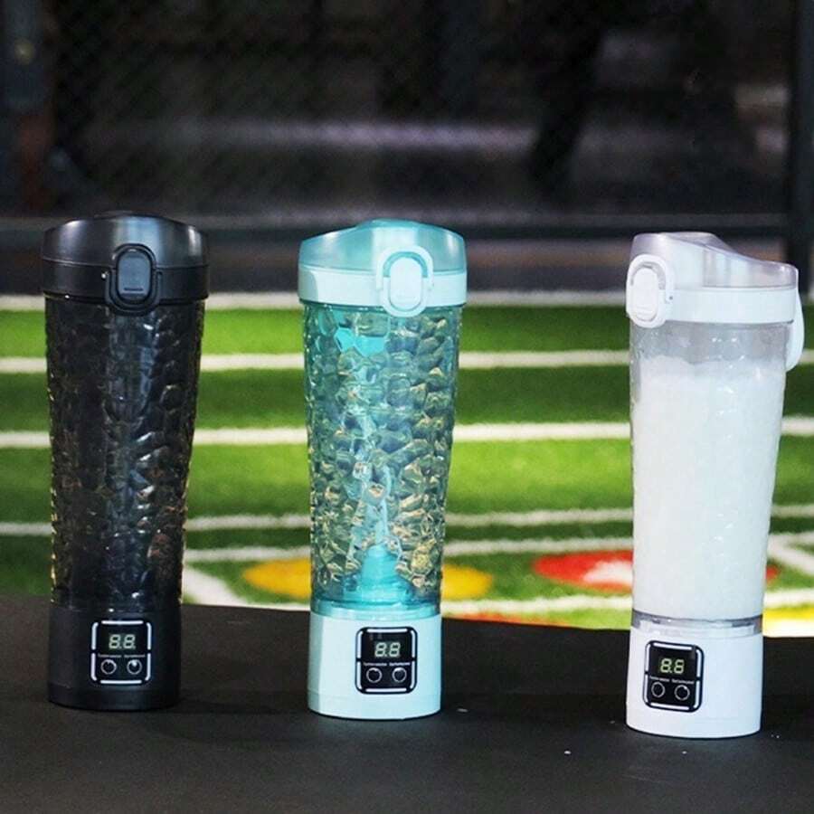 1300mAh Recargable por USB, Taza con Agitación Automática y Pantalla Digital, Taza de Café Multifuncional con Agitación Automática, Botella de Agua de Viaje, Apta para Polvo de Proteínas, Chocolate, Moca, Café