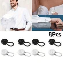 6/8/12/16Pcs Expandable Waist Buttons, No-Nail Seamless Detachable Cuff & Collar Shirt Extender Buttons, Elastic Adjustable Stretch Buttons, Unisex - Multicolor - View 21