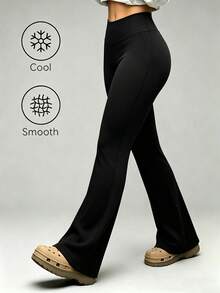 YOYI ABPOPA Women's New Fall Winter Yoga Pants, High-Waisted Design With Tummy Support, Suitable For Gym Workouts, Outdoor Travel, And Daily Casual Wear. - Black - View 2