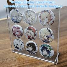 Anime Character Badge Acrylic Display Stand, Suitable For 58mm Badges, Multiple Styles To Choose From, Highly Transparent, Dustproof And Thickened, Can Be Used For Anime Merchandise And Series Badge Display Bricks - Black and White - View 14