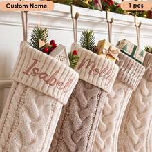 CFUNIQ Personalized Christmas Stockings, Customized Name Embroidered Socks, Suitable For Family Holiday Gifts, Christmas Decorations, Christmas Party Decor, Christmas Ornaments, Customized Gifts, Christmas Stockings, Knitted Christmas Stockings, Customized Christmas Stockings, 2026 Christmas Decorations, Surname Decorations, Family Christmas, Christmas Gift Socks, Holiday Decor, Fireplace Decor, Personalized Christmas, Christmas Home Decor - Multi-color 2 (Embroidery) - View 8