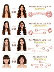 1pc Satin Heatless Sleep Hair Curler, Soft Lazy Styling Tool, No‑Heat Natural Flowing Curls, Durable Hair Accessory, Mother's Day Gift For Women - Multicolor - View 6
