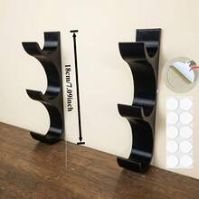 2pcs/3-Roll Kitchen Paper/Plastic Wrap/Aluminum Foil Wall-Mounted Storage Rack, Fits Rolls Up To 50mm Diameter, Space-Saving, Includes Adhesive Tape, Drill-Free Installation, Create A Tidy Kitchen - Multicolor - View 8
