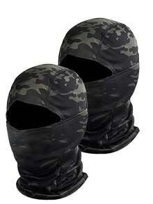 1pc Or 2pcs Or 3pcs Universal Ski Balaclava Face Mask, Windproof Full Face Head Cover, UV Protection Ski Headscarf, Suitable For Outdoor Combat Military Tactical Hiking And Wilderness Exploration - Multicolor - View 11