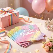 20pcs Pastel Shiny Drip Design Disposable Paper Napkins, 6.5 Inches. Suitable For Birthday Celebration Table Decor, With Silver Diamond Pattern, Creating A Joyful Atmosphere - View 5