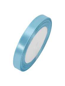 1 Roll Satin Ribbon, 25 Yards, For Gift Wrapping, Flower Bouquet, Cake Decoration, Bowknot, Bookmarks, Party Decorations, Rainbow Colour, - Blue - View 6