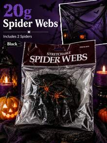 Halloween Spider Web Decor, Halloween Haunted House Graveyard Spider Web Strings With Fake Spiders, Halloween Decoration Props For Party, Costume, Photography Backdrop, Perfect Halloween Gift - Multicolor - View 18
