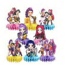 Mattel Kpop Demon Hunter Honeycomb Decor Birthday Party Tabletop Decoration Honeycomb Stand Party Gathering Scene Paper Honeycomb - View 2