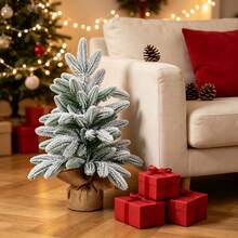 23.62 Inch Artificial Pine Tree, Desktop Christmas Tree, Suitable For Living Room, Entryway, Fireplace Mantel, Dining Table, Bedroom, Office, Apartment And Farmhouse Style Home Holiday Winter Decoration And Christmas Decor - Multicolor - View 2