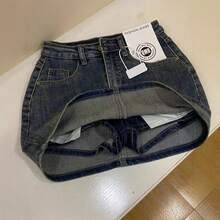 Women Denim Skirts - Vintage Blue - View 2