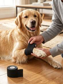 1Pc Pure‑Colored Breathable Self‑Adhesive Tape, Flexible Cohesive Bandage For Cats Dogs Horses, For Wrist Ankle Knee Head Body - Multicolor - View 3