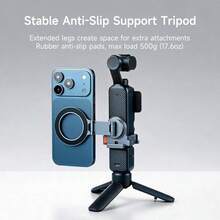 Auto-Opening Mini Tripod, 2-In-1 Handheld Grip & Tabletop Camera Stand With 1/4"-20 Screw Mount, Compact Pocket Tripod For Pocket 3 Gimbal, 360 & Action Cameras, Vlogging, Travel, Live Streaming & Content Creation - View 12