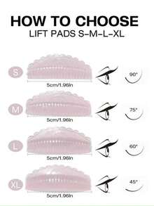 4pcs Self-Adhesive Eyelash Lift Pads, Glue-Free Lash Curl Rods, Reusable Soft J&L&B&D Curl Makeup Beauty Tool Pink - Pink - View 6