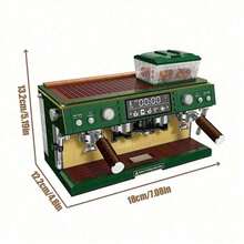 946pcs Mini Coffee Machine Building Blocks Set, Bagged, 3D DIY Assembly Toy, Includes Double Group, Espresso And Manual Coffee Machine, Creative Desktop Decor, Home Decoration, Gift For Building Block Enthusiasts - Multicolor(Bag) - View 8