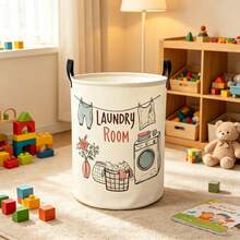 1pc Cute Jungle Animal Print Storage Basket, Featuring Lion, Giraffe, Elephant And Monkey Patterns, Multi-Purpose Home Storage, Suitable For Bedroom, Living Room And Other Home Space Decoration - Multicolor - View 4