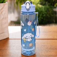 SANRIO 1pc Cute Cartoon Water Cups, Leak-Proof Plastic Sports Water Bottle, Cute Personalized Gift, Suitable For Outdoor Hiking, School, Office, Perfect Gift - Multicolor - View 8