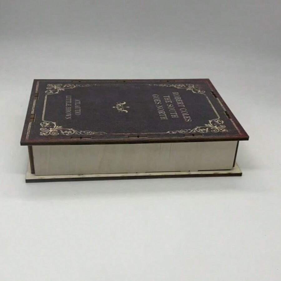 English Literary Classic Pattern Book-Shaped Decorative Desktop Ornament, Storage Box, Jewelry Box, Hidden Secret Storage For Jewelry, Keepsakes And Gifts - A - View 1