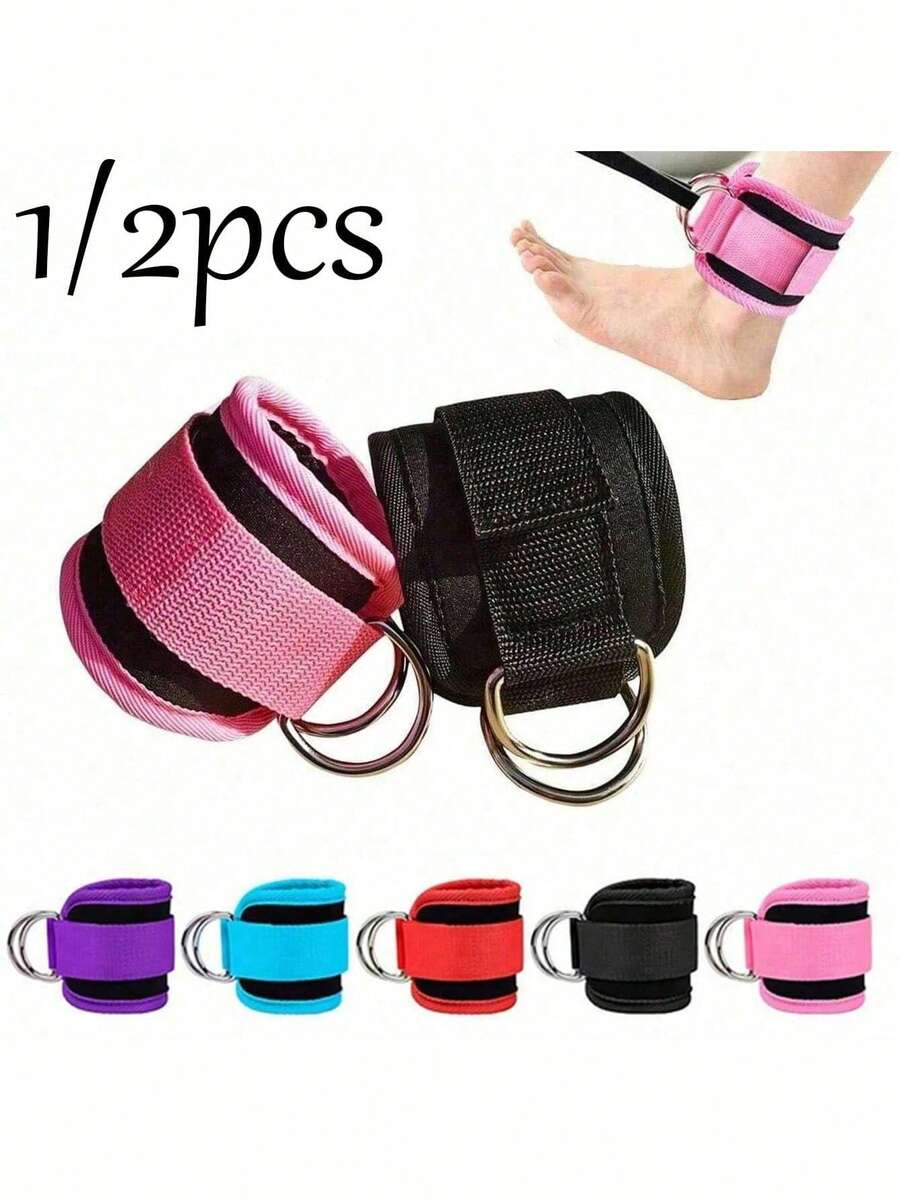 Adjustable D-Ring Ankle Strap With Support Function - Breathable Ankle Support, Suitable For Leg Training, Glute Kickbacks, Leg Extensions, Hip And Lower Body Exercises, Fitness Training, Gym Workouts, Home Workouts And More; Premium Sports And Fitness Accessory.