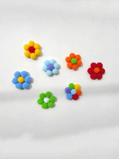 400pcs Plush Pompoms, Vibrant Rainbow Color Balls, Polyester Fiber Handmade Balls, Felt Products, Felt Board, Graduation Decoration, Home Essentials, Party Supplies, Easter Gifts, Holiday Party Decoration, Hanging Decor And DIY Projects - Suitable For Handmade Craft Accessories, Mother's Day, Wedding Season, Graduation Season, Gifts For Family And Friends, Mini Size Smaller Than The Smallest Coin
