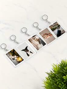 Customizable Acrylic Photo Keychain - Personalized Photo Gift, Suitable For Couples, Loved Ones, Pet Lovers Gifts, Suitable For Anniversaries, Birthdays, Wedding Anniversaries Gifts, Unique Custom Photo Gift, - Multicolor - View 1