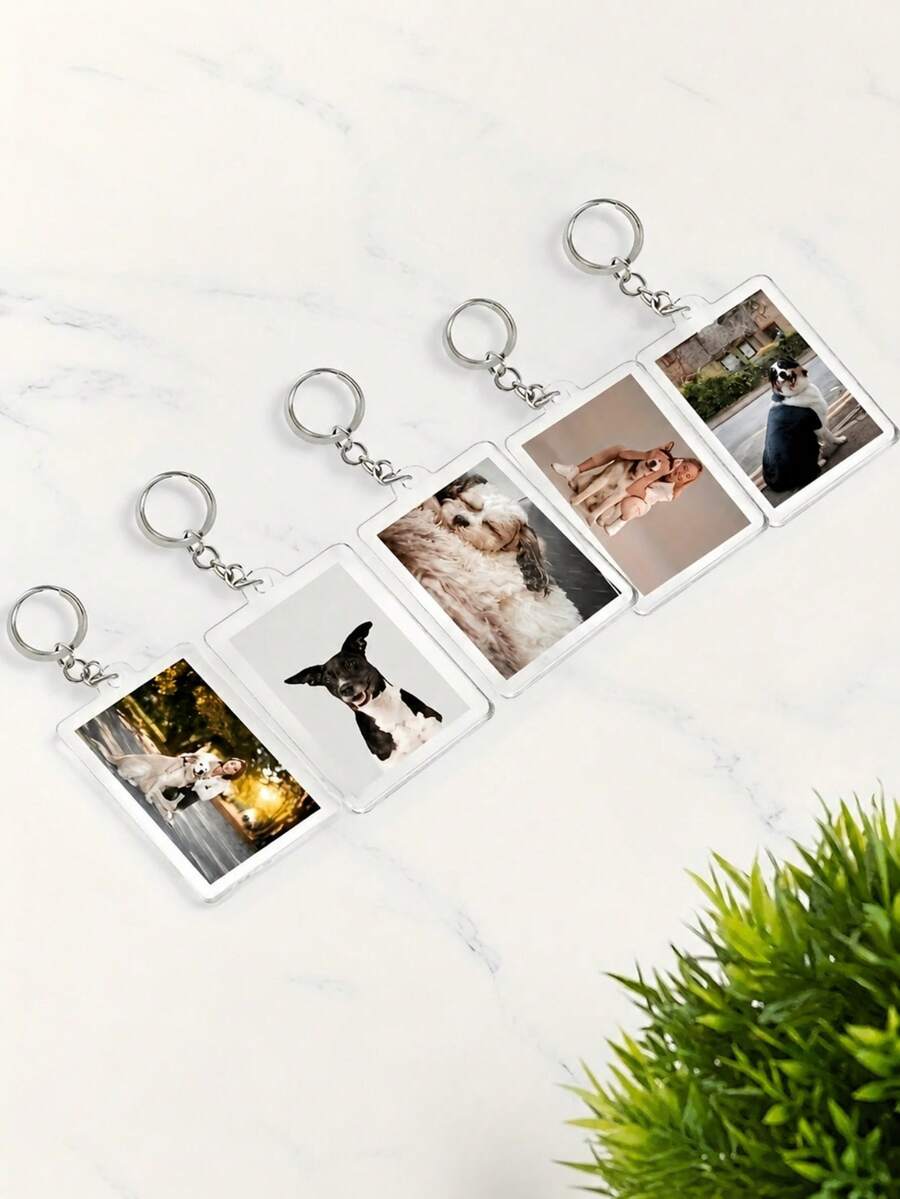 Customizable Acrylic Photo Keychain - Personalized Photo Gift, Suitable For Couples, Loved Ones, Pet Lovers Gifts, Suitable For Anniversaries, Birthdays, Wedding Anniversaries Gifts, Unique Custom Photo Gift, - Multicolor - View 1