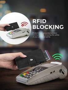 MIYIN Slim Trifold Business Men Wallet, Built‑In AirTag Slot, Multi‑Card Slots And Clear ID Window, Large‑Capacity Portable Card Holder For Cards And Cash - Multicolor - View 6