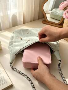 Hộp đựng trang sức du lịch, hộp lưu trữ trang sức dung tích lớn, hộp đựng trang sức bằng da PU, hộp đựng trang sức du lịch cầm tay, hộp trưng bày trang sức nhiều ngăn, hộp quà tặng cho nữ, hộp sắp xếp lưu trữ trang sức, vật dụng du lịch thiết yếu - Nhiều màu - Xem 7