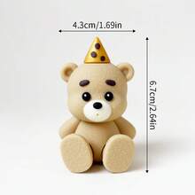 1/3/9件套棕熊蛋糕装饰礼盒，泰迪熊主题蛋糕DIY装饰，适用于生日、婚礼、派对、婴儿派对、情人节 - 彩色 - 查看 23