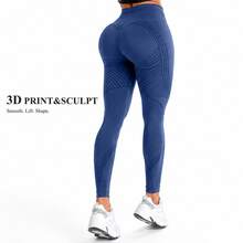 3D Body Sculpt 2.0 Compression Leggings, No Front Seam, Smooth Front - 2.0 Compression Grey Blue - View 4