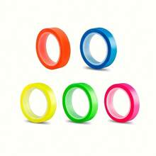 5 Rolls/Pack Color Index Marker Stickers, Removable Fluorescent Colored Labels, Semi-Transparent, Suitable For Reading, Learning, Home, Office, School - one-size - View 6