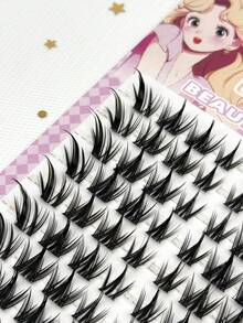 36pcs Cartoon Dog Style C Curl Natural Thick Cat Eye Fox Faux Eyelashes, Suitable For Women's Eye Makeup, Party, Nightclub, Beginner Friendly, Reusable - C - View 4