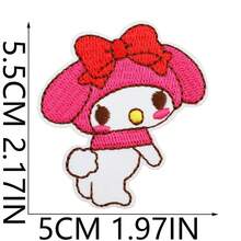 Sanrio Cartoon Embroidered Patch Set Cute Hello Kitty Kuromi KawDIY Appliques For Clothes Jackets Backpack Jeans Decor Accessories - Multicolor - View 6
