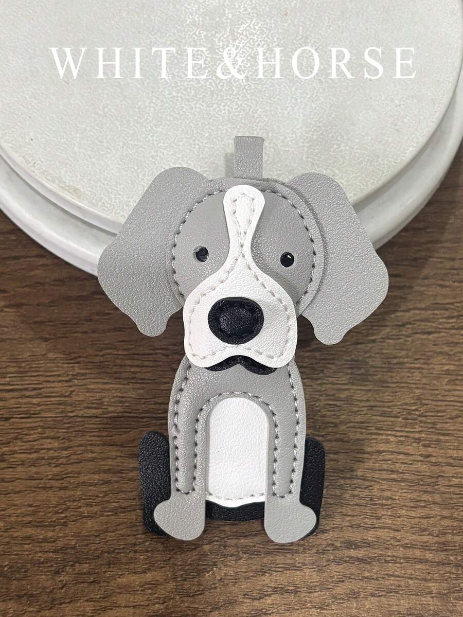 Blogger 同款邊境牧羊犬小眾獨特車鑰匙鑰匙圈 包掛件 情侶編織掛繩吊飾 - 淺灰色 - 查看 1