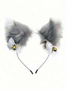 1pc Cat Ear Headband, Leopard Print Party Hair Accessory, Photo Prop, Halloween Costume Decoration - Multicolor - View 15