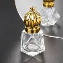 Botol Parfum Isi Ulang Portabel, Botol Semprot dan Silinder Kosong dari Kaca Potong dengan Tutup Mahkota, Wadah Parfum Mini untuk Tas Tangan Wanita, Aksesori Kosmetik Kecantikan untuk Penggunaan Sehari-hari dan Hadiah - MultiWarna - View 1