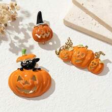 1pc Cute Exquisite Pumpkin Shaped Zinc Alloy Brooch Halloween Theme Accessory Holiday Gift - Pumpkin Brooch - View 1